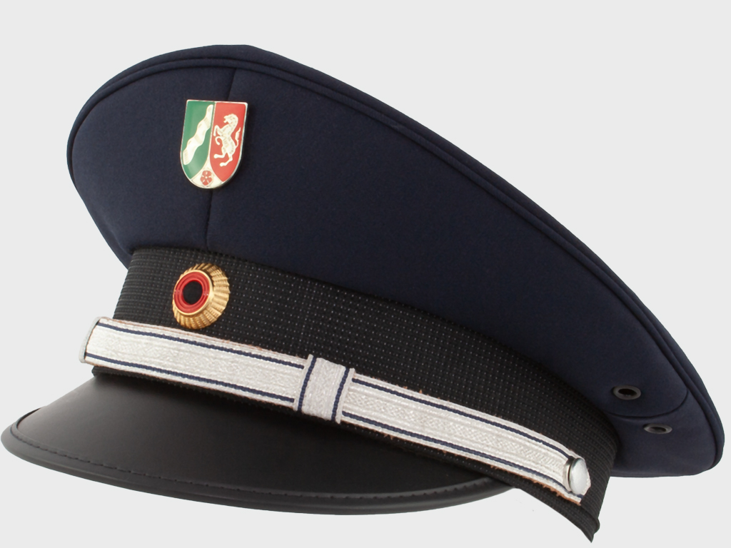 sx359 Polizei Schirmmützen Riemen golden blau ziehbar 